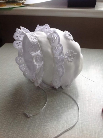 handmade baby bonnet